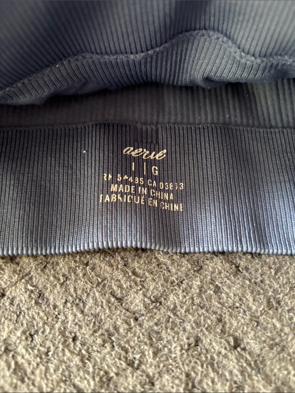 Aerie Seamless Ribbed Crop Bralette - Light blue size large - Picture 2 of 3